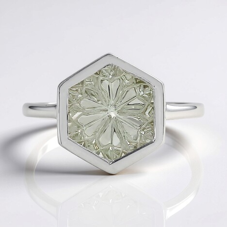 Anello in argento con Topazio Bianco (MONOSONO COLLECTION)