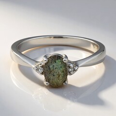 Anello in argento con Labradorite