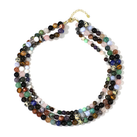 Edelstein-Silberhalskette