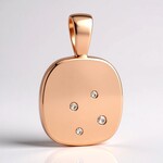 Pendentif en argent et Diamant rose Argyle I1 (Annette)