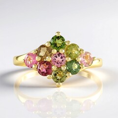 Anello in argento con Tormalina Rosa
