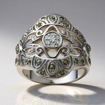 Anello in argento con Marcassite (Annette classic)