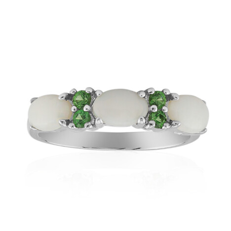 Anello in argento con Opale Bianco