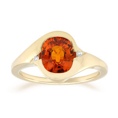 Anello in oro con Zaffiro Arancione Ban Ka Cha