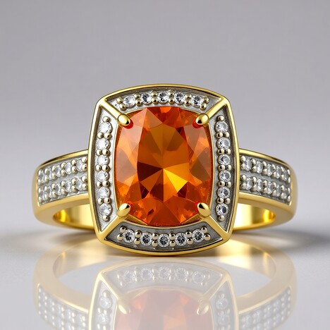 Anello in oro con Topazio Tepetate