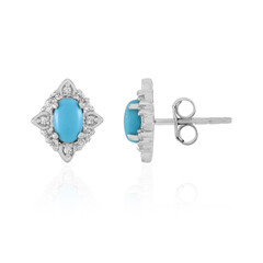 Pendientes en plata con Turquesa bella durmiente (Faszination Türkis)