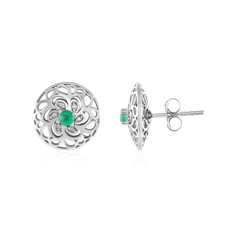 Boucles d'oreilles en or et Emeraude du Brésil (Ornaments by de Melo)