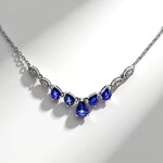 Collana in oro con Zaffiro Ceylon Blu (CIRARI)