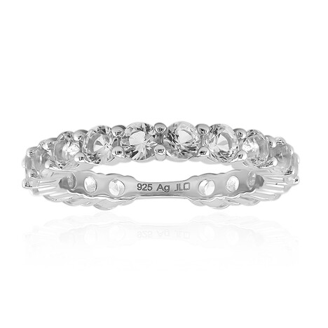 Anello in argento con Topazio Bianco