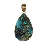 Drusen-Gem Silica-Silberanhänger (Bali Barong)