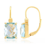 Boucles d'oreilles en argent et Topaze bleu ciel