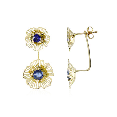 Orecchini in oro con Zaffiro Blu del Madagascar (Ornaments by de Melo)