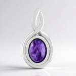 Pendentif en argent et Charoïte