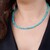 Caribbean Blue Quarz Silver Necklace