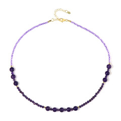 Collier en argent et Améthyste de Zambie