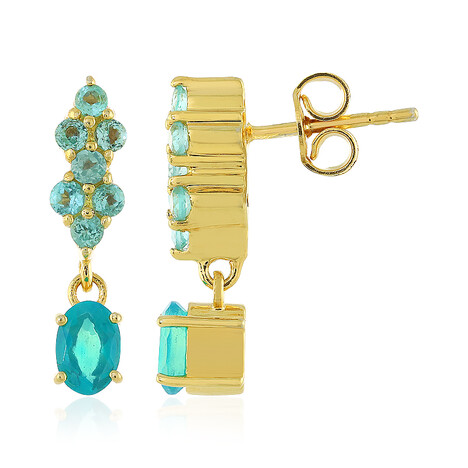 Orecchini in argento con Opale Blu dell'Etiopia