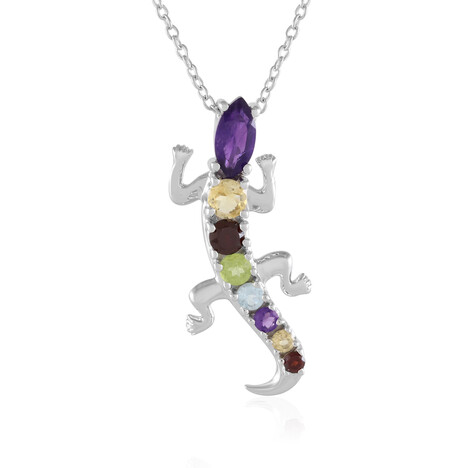 Edelstein-Silberhalskette