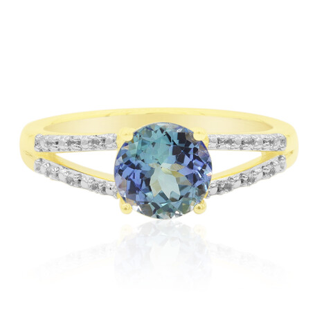 Gouden ring met een Onverhitte Tanzaniet