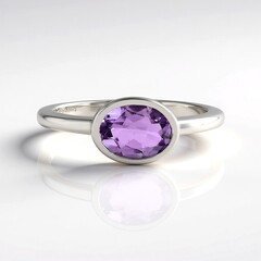 Anello in argento con Ametista