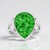 Anello in argento con Uvarovite (Bali Barong)