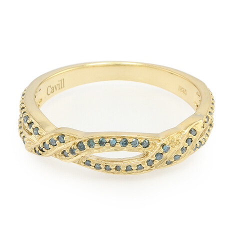 Zilveren ring met Fancy diamanten