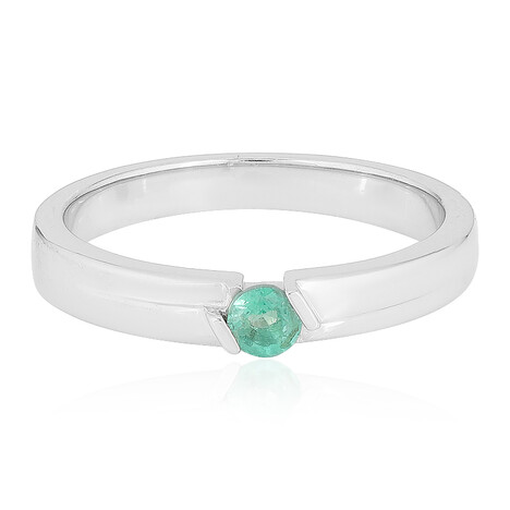 Colombian Emerald Silver Ring