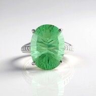 Bague en argent et Fluorite verte