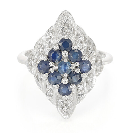 Blue Sapphire Silver Ring
