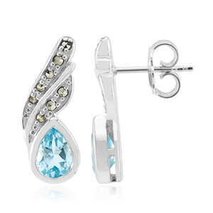 Orecchini in argento con Topazio Blu Cielo (Annette classic)