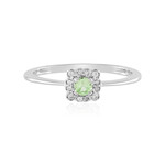 Bague en argent et Grenat vert menthe de Merelani