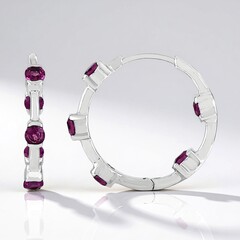 Orecchini in argento con Rodolite