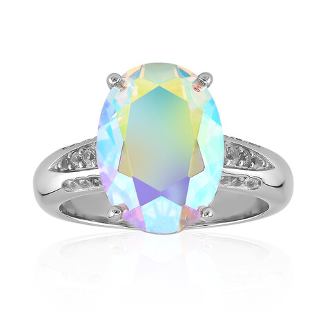 Mondlicht-Quarz-Silberring