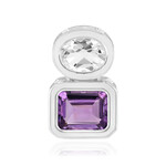 Zilveren hanger met een amethist (MONOSONO COLLECTION)