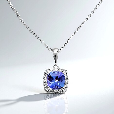 Collana in oro con Tanzanite AAA