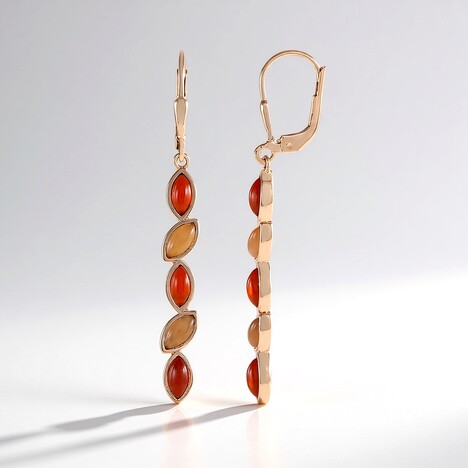 Orecchini in argento con Corniola (KM by Juwelo)