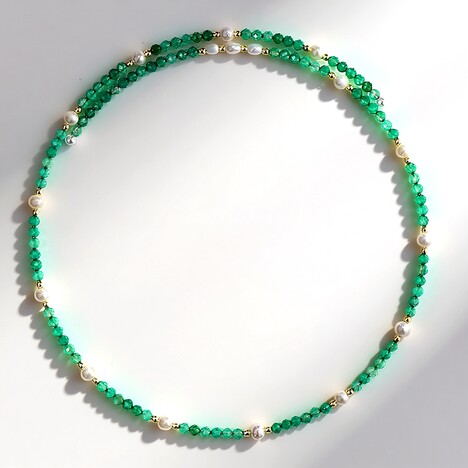 Collana rigida in acciaio con Perla d'Acqua Dolce Bianca (Riya)