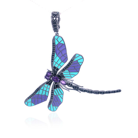 Collier en argent et Améthyste de Zambie (Dallas Prince Designs)