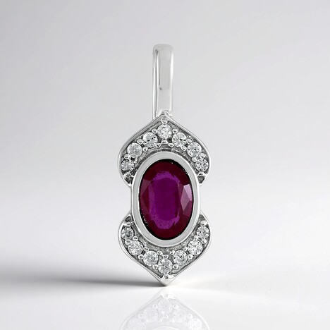 Pendentif en argent et Rubis de Madagascar