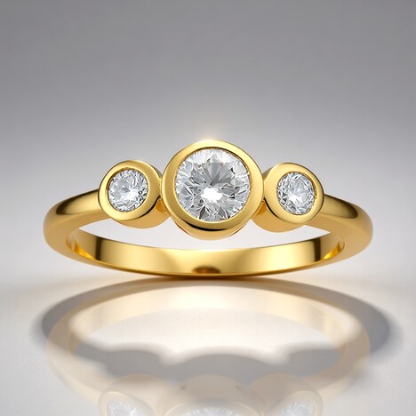 Anello in oro con Diamante SI1 (G) (Annette)