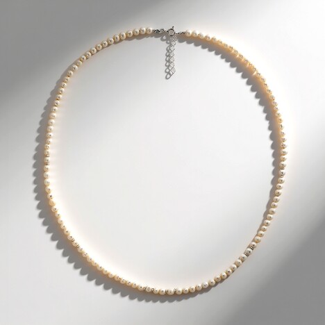 Collana in argento con Perla d'Acqua Dolce Bianca (Joias do Paraíso)