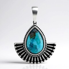 Ciondolo in argento con Turchese Kingman Mohave Blu (Jones Lee)