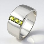 Anello in argento con Idocrasio