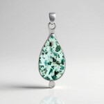 Ciondolo in argento con Gemma Silicea (Bali Barong)