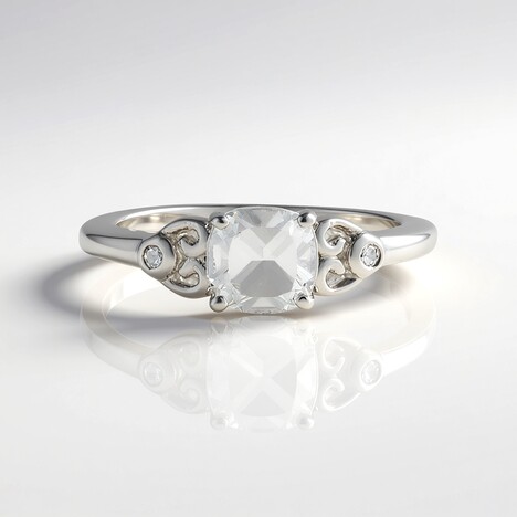 Anello in argento con Topazio Bianco