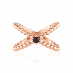 Anello in argento con Diamante Nero (de Melo Essence)