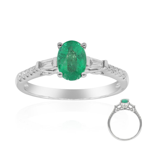 Anillo en oro con Esmeralda de Zambia AAA (CIRARI)