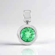 Pendentif en argent et Quartz vert émeraude