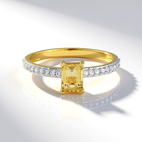 Anello in argento con Berillo Giallo