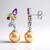 Orecchini in argento con Perla Ming color Pesca (TPC)