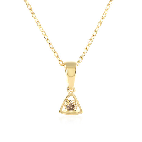 Collier en argent et Diamant champagne I3